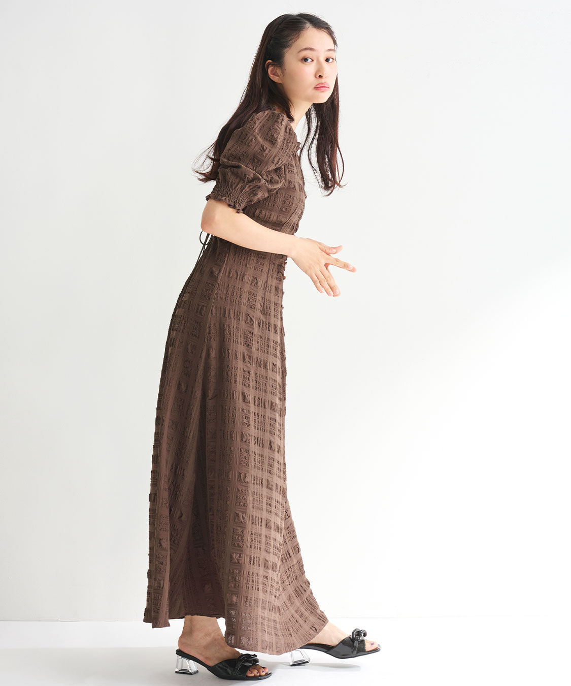 COCO DEAL「バックシャンチェックワンピース」|ワンピース|