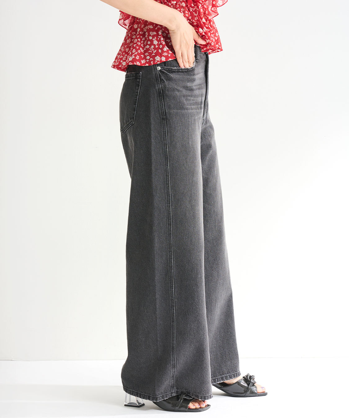 COCO DEAL「ツイストシームバギーデニムパンツ」|デニム|