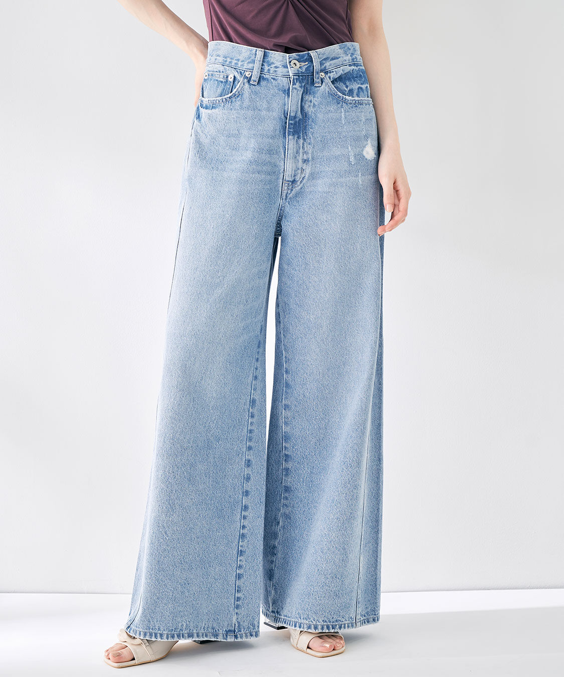 COCO DEAL「ツイストシームバギーデニムパンツ」|デニム|