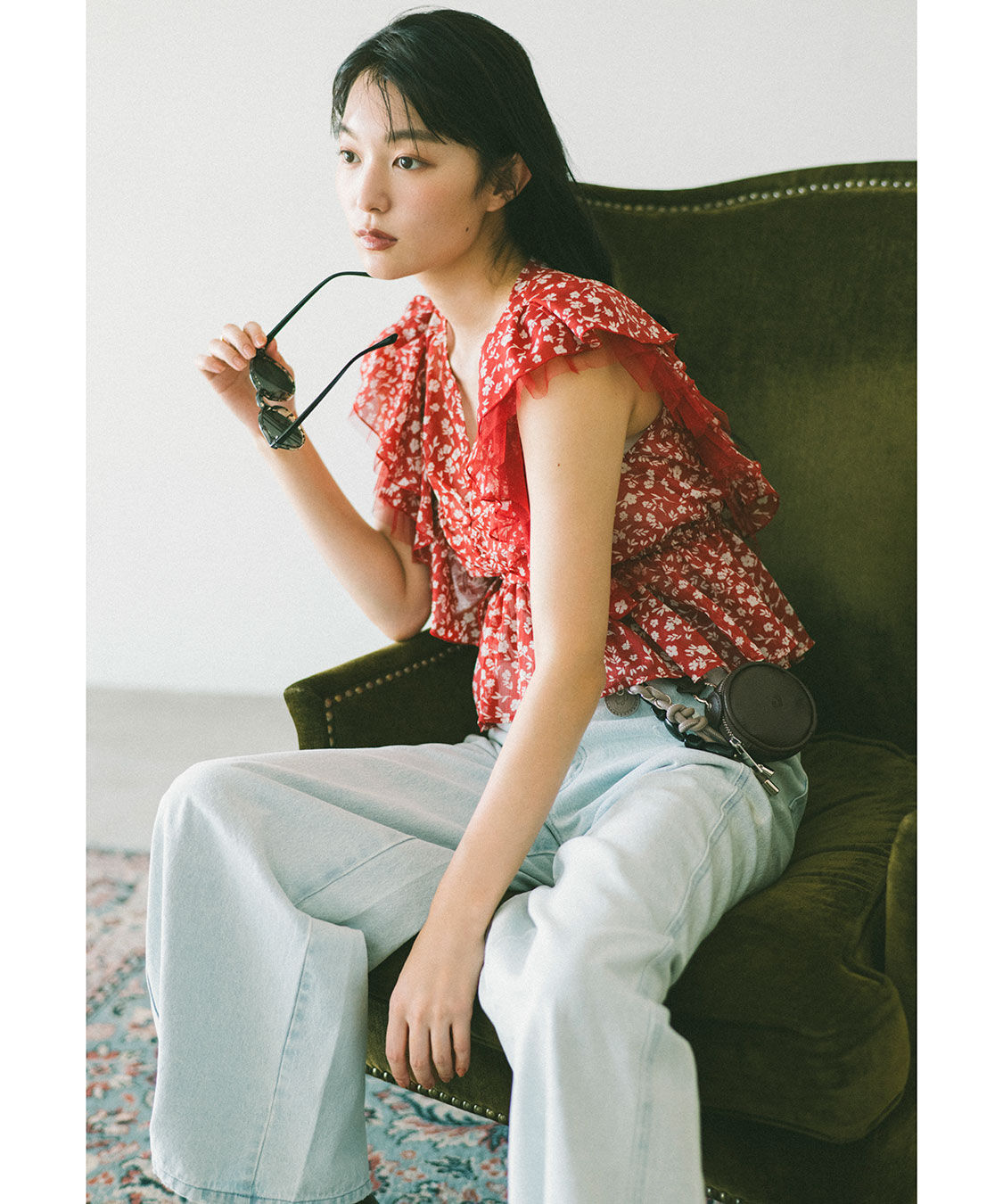 COCO DEAL「ツイストシームバギーデニムパンツ」|デニム|ケミカル