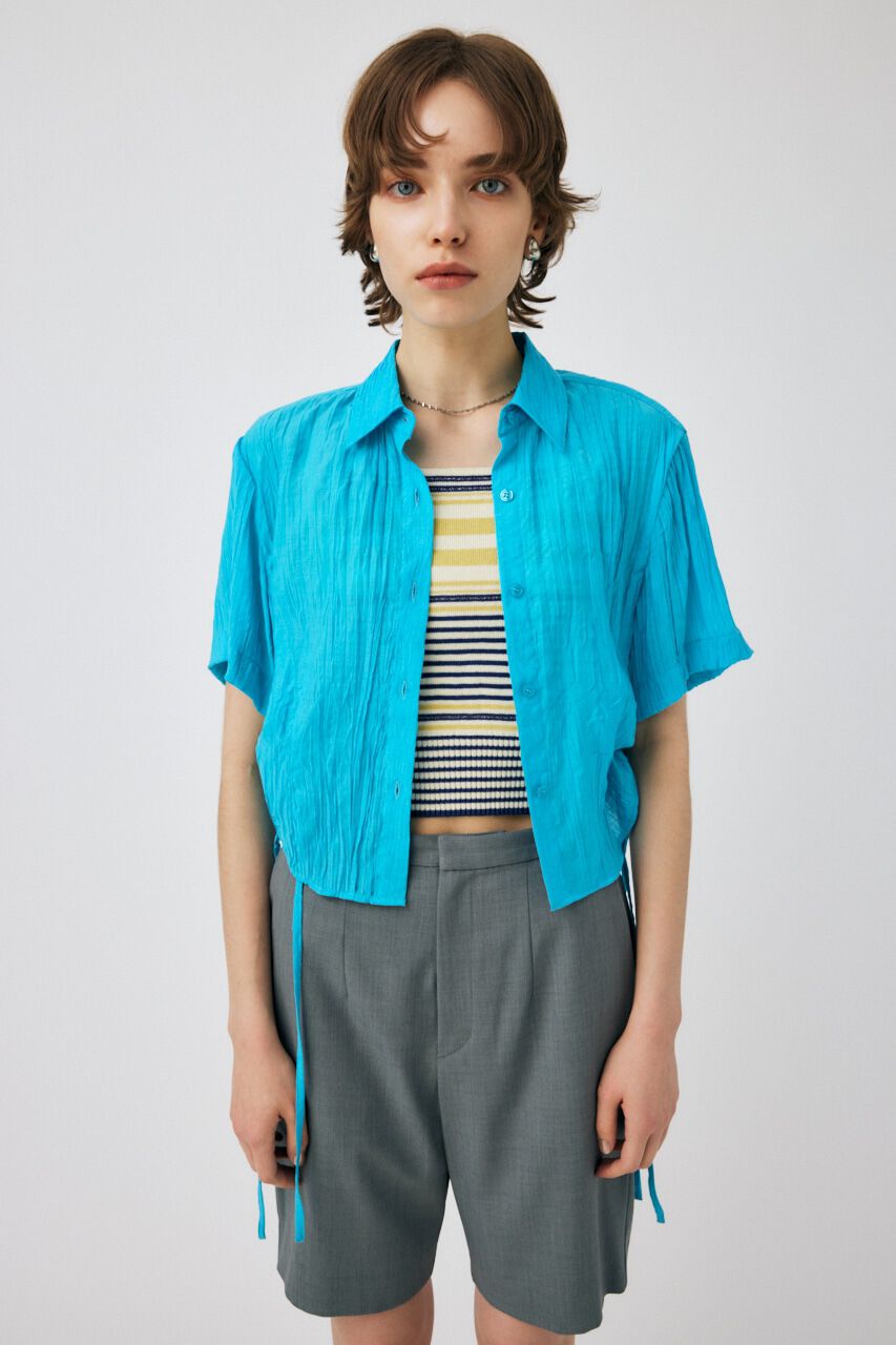 MOUSSY「SIDE GATHER H／S シャツ」|シャツ・ブラウス|TQ