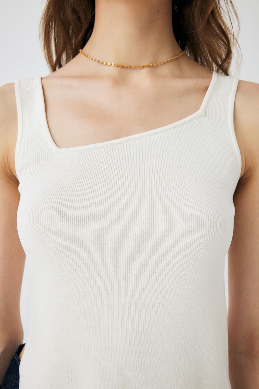 MOUSSY「ASYMMETRY HEM KNIT タンクトップ」|タンクトップ|