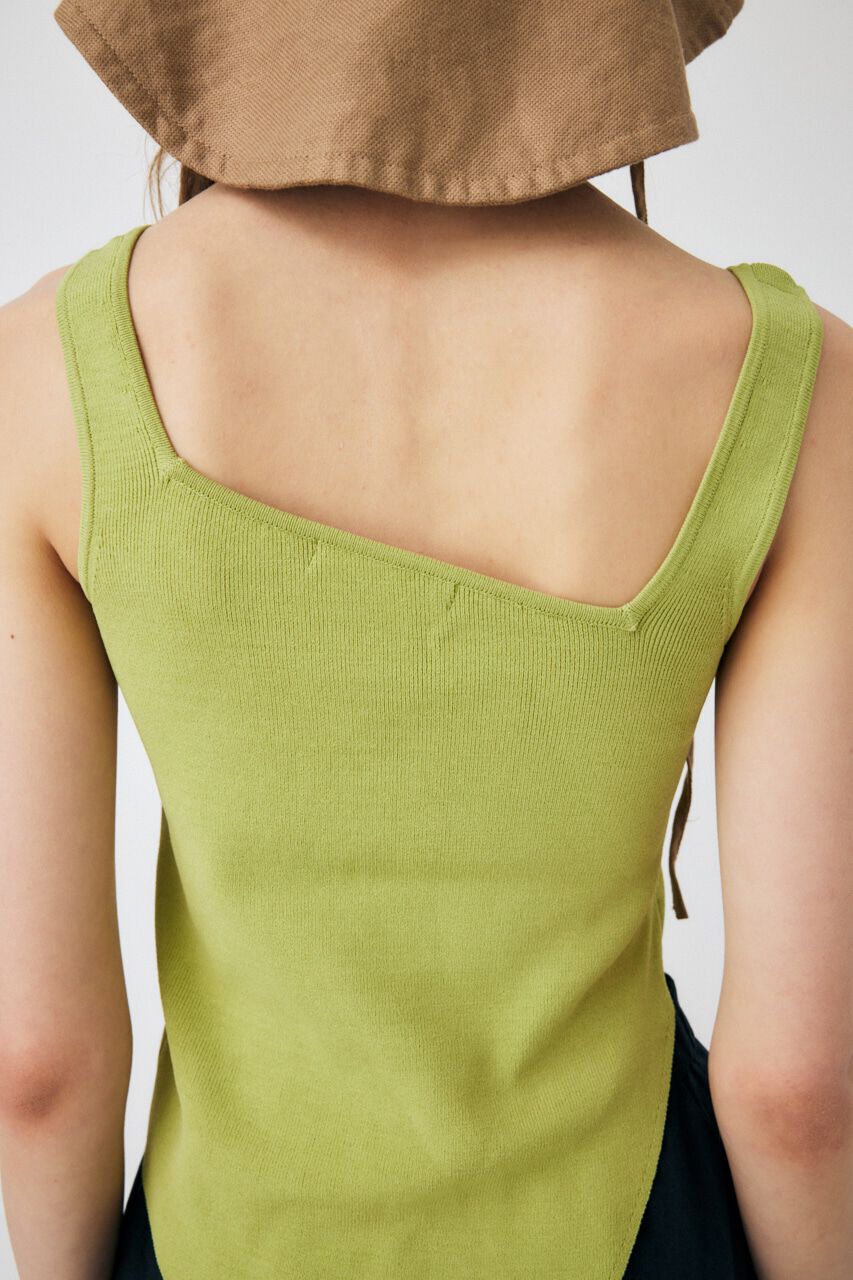 MOUSSY「ASYMMETRY HEM KNIT タンクトップ」|タンクトップ|