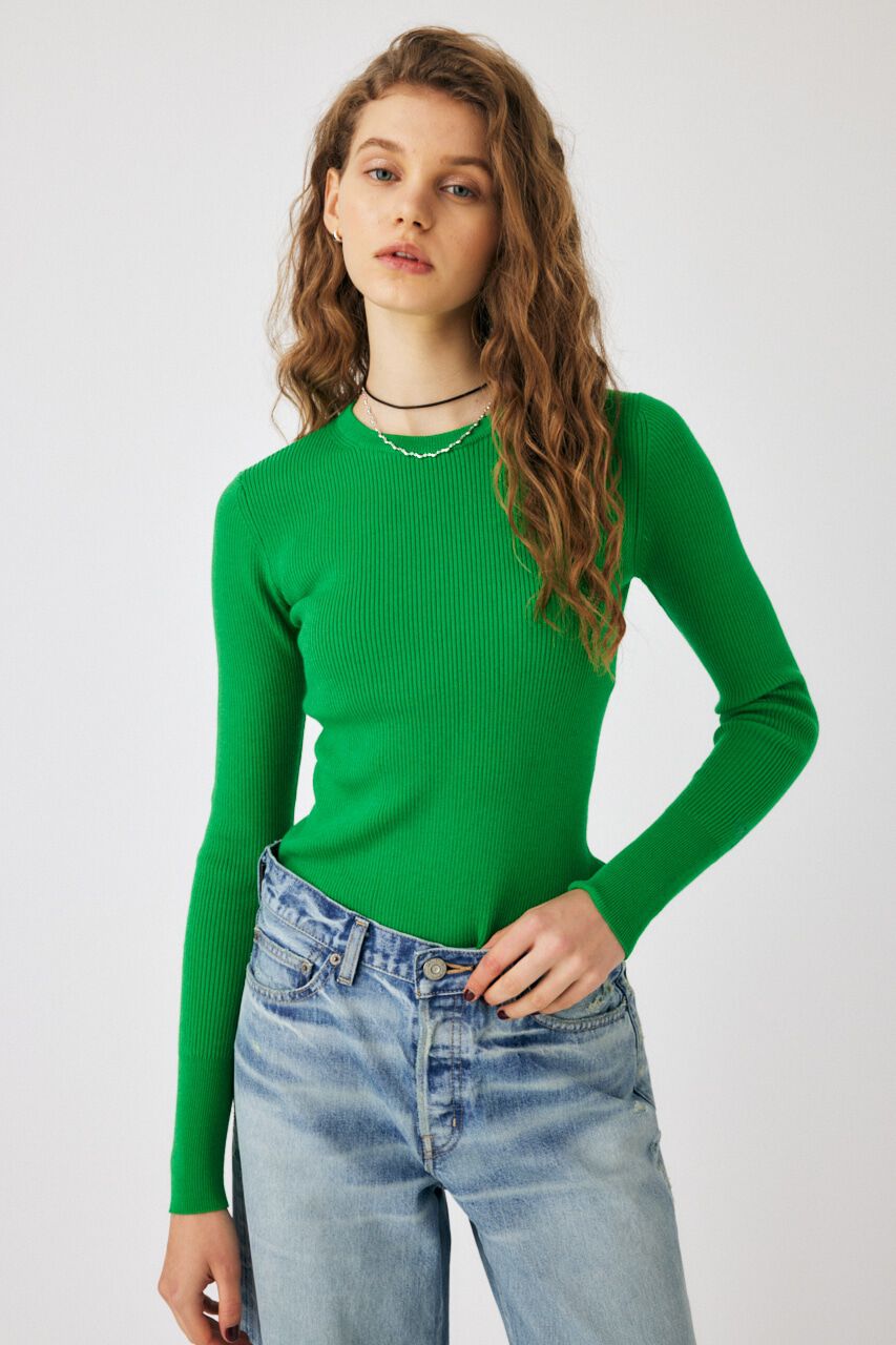 MOUSSY「WASHABLE CREWNECK ニット」|ニット・セーター|