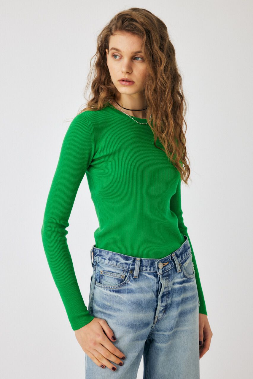 MOUSSY「WASHABLE CREWNECK ニット」|ニット・セーター|