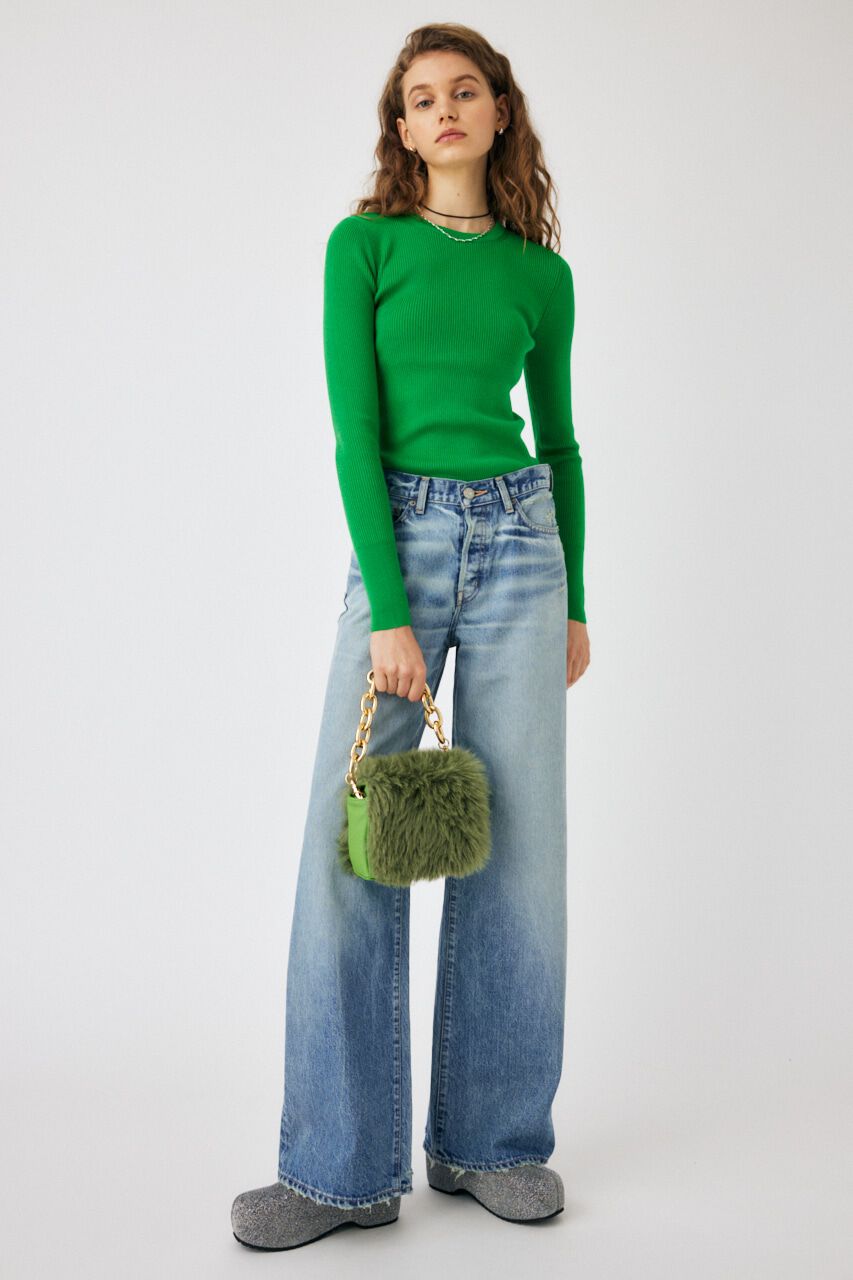 MOUSSY「WASHABLE CREWNECK ニット」|ニット・セーター|