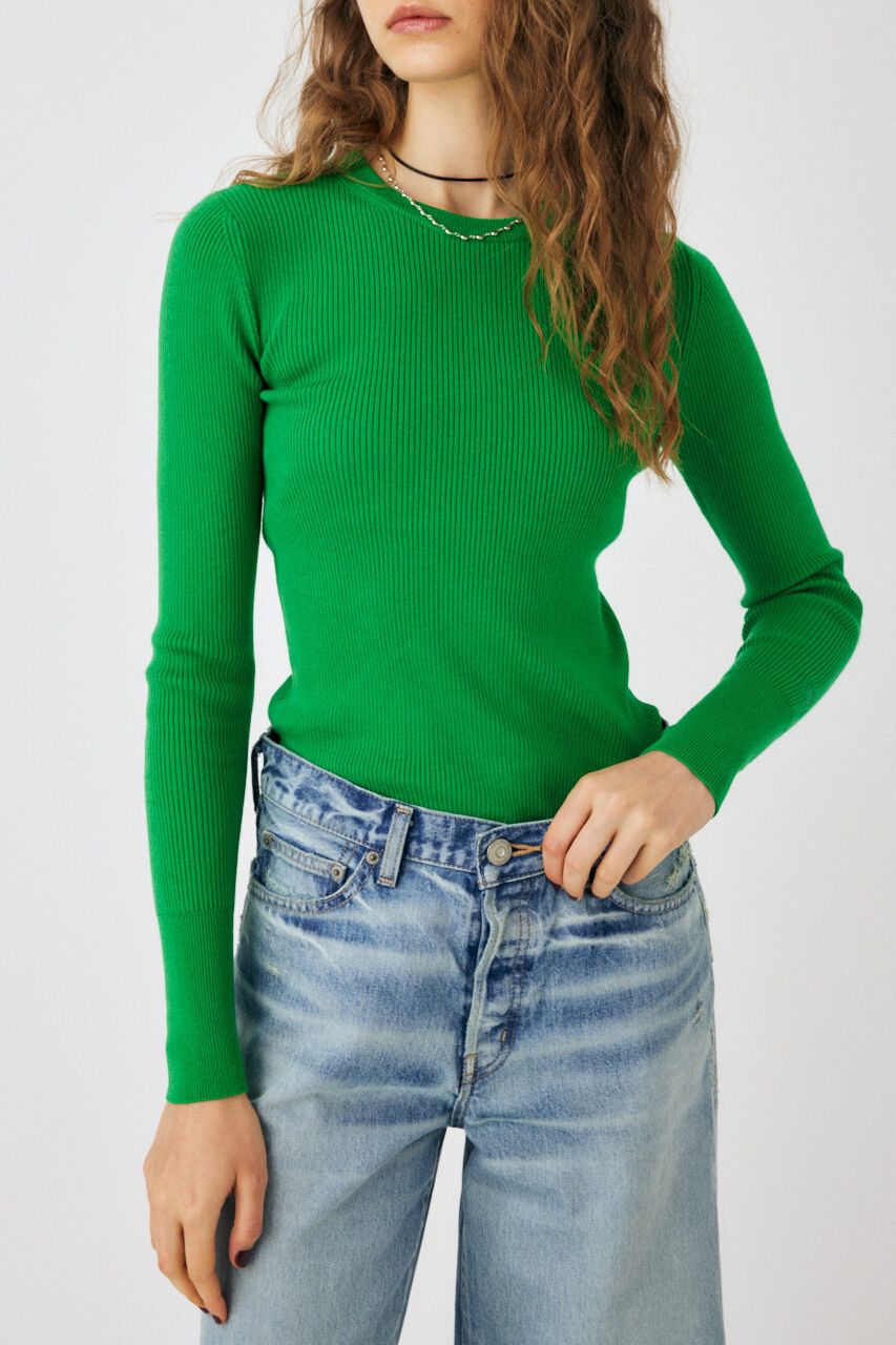 MOUSSY「WASHABLE CREWNECK ニット」|ニット・セーター|