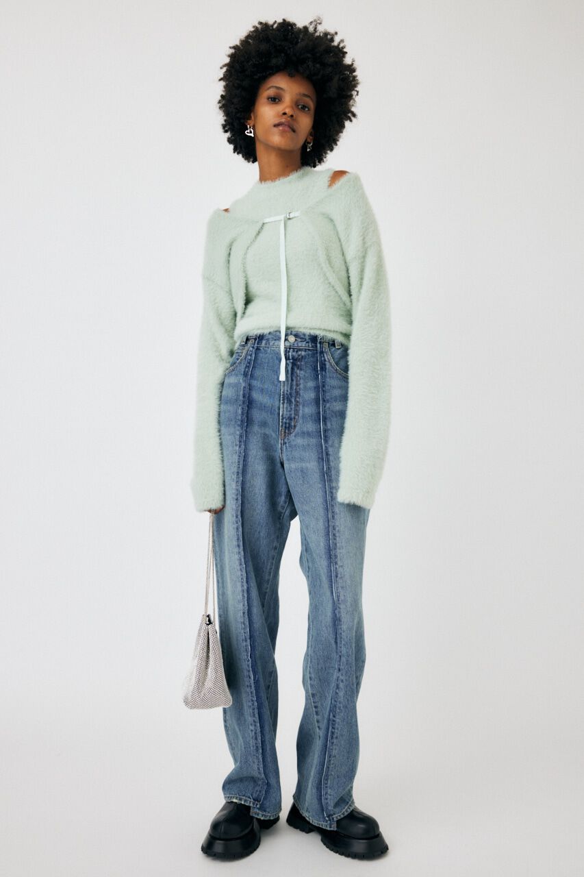 MOUSSY「HW REMAKE LOOSE STRAIGHT」|デニム|