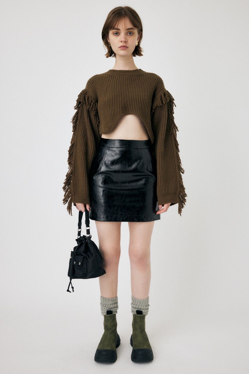 MOUSSY「F/LEATHER ミニスカート」|スカート|