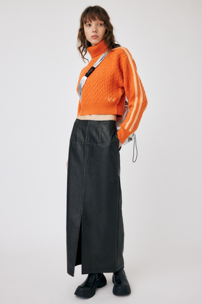 MOUSSY「AGED F／LEATHER スカート」|スカート|