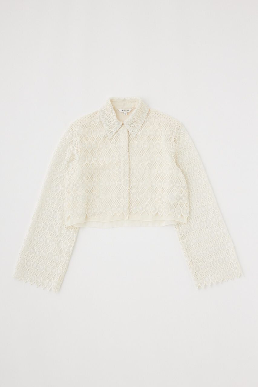 MOUSSY「GEOMETRIC LACE CROP シャツ」|シャツ・ブラウス|