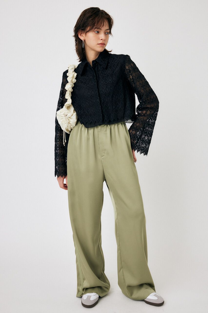 MOUSSY「GEOMETRIC LACE CROP シャツ」|シャツ・ブラウス|