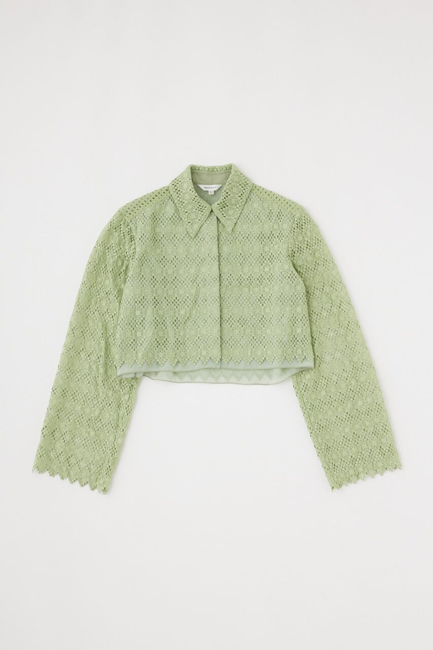 MOUSSY「GEOMETRIC LACE CROP シャツ」|シャツ・ブラウス|