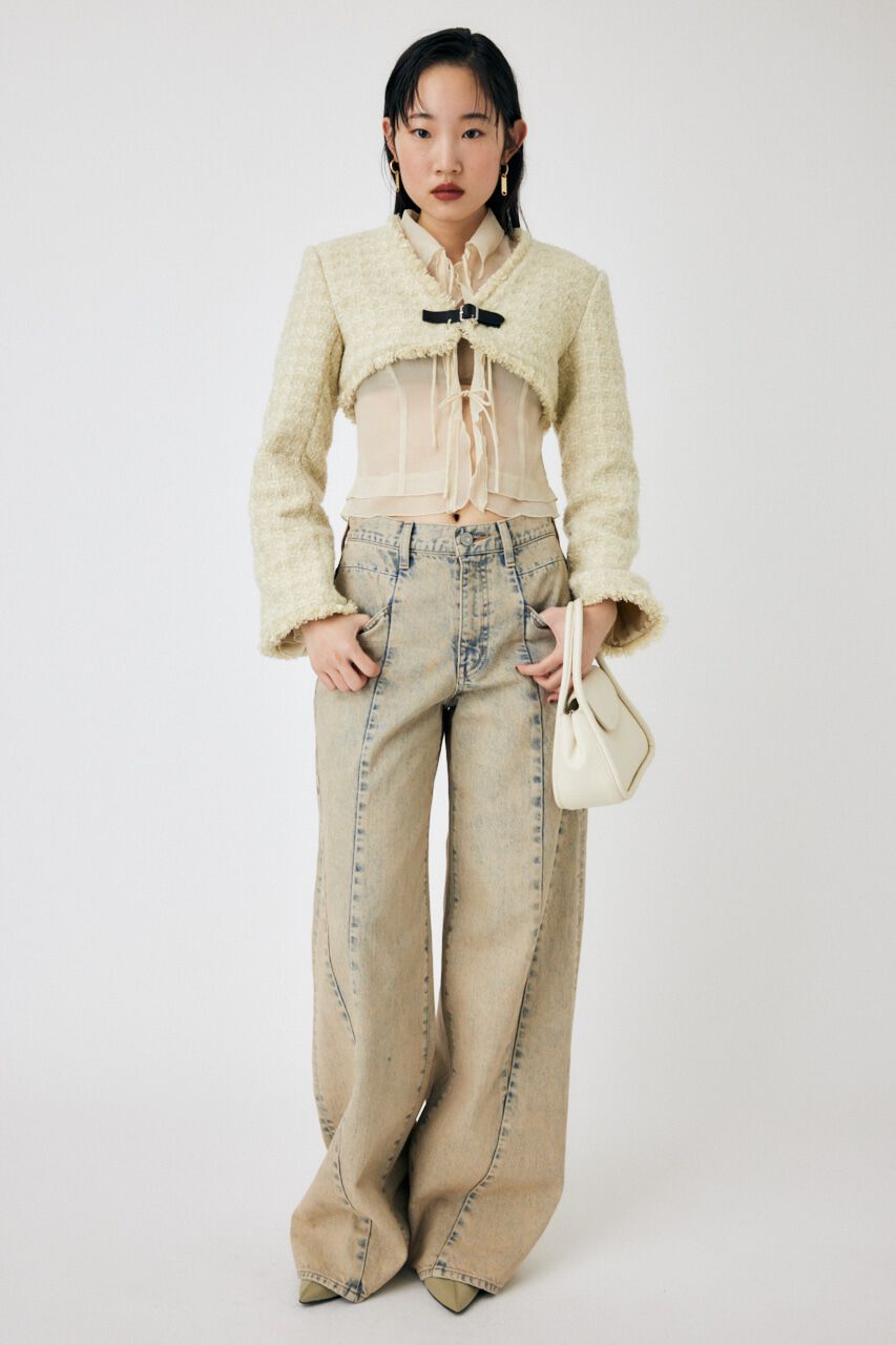 MOUSSY「CURVED LINE CHEMICAL BAGGY」|デニム|