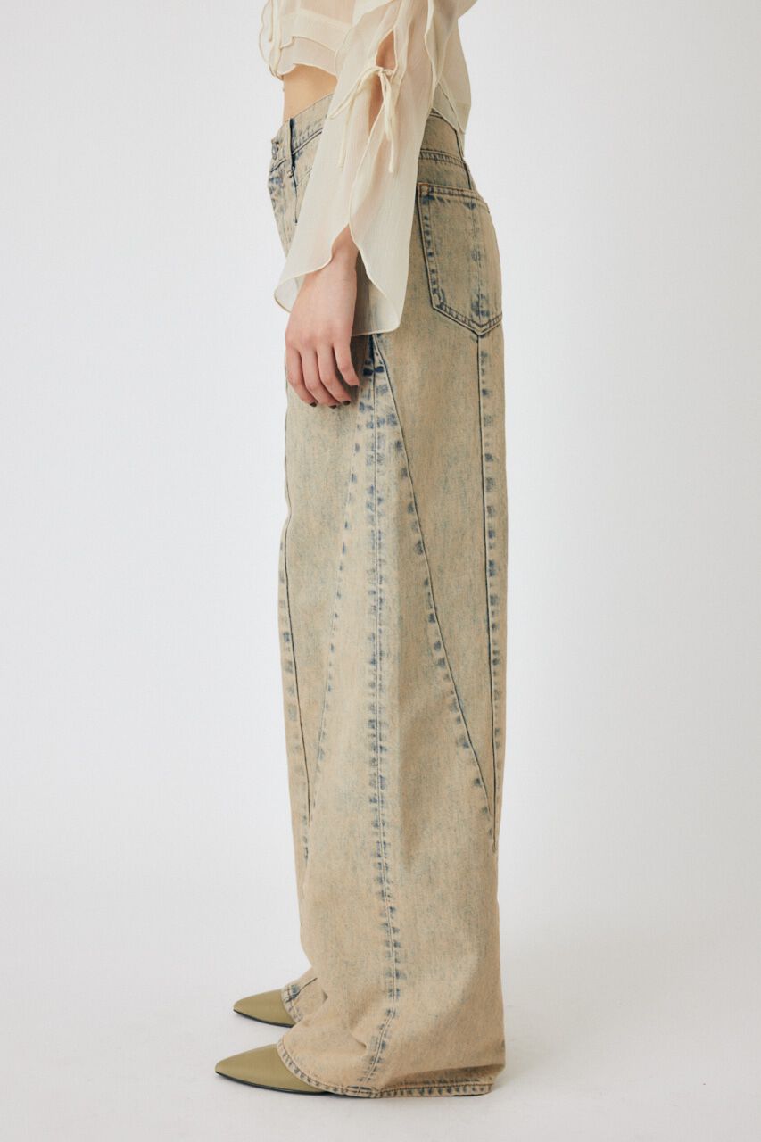 MOUSSY「CURVED LINE CHEMICAL BAGGY」|デニム|