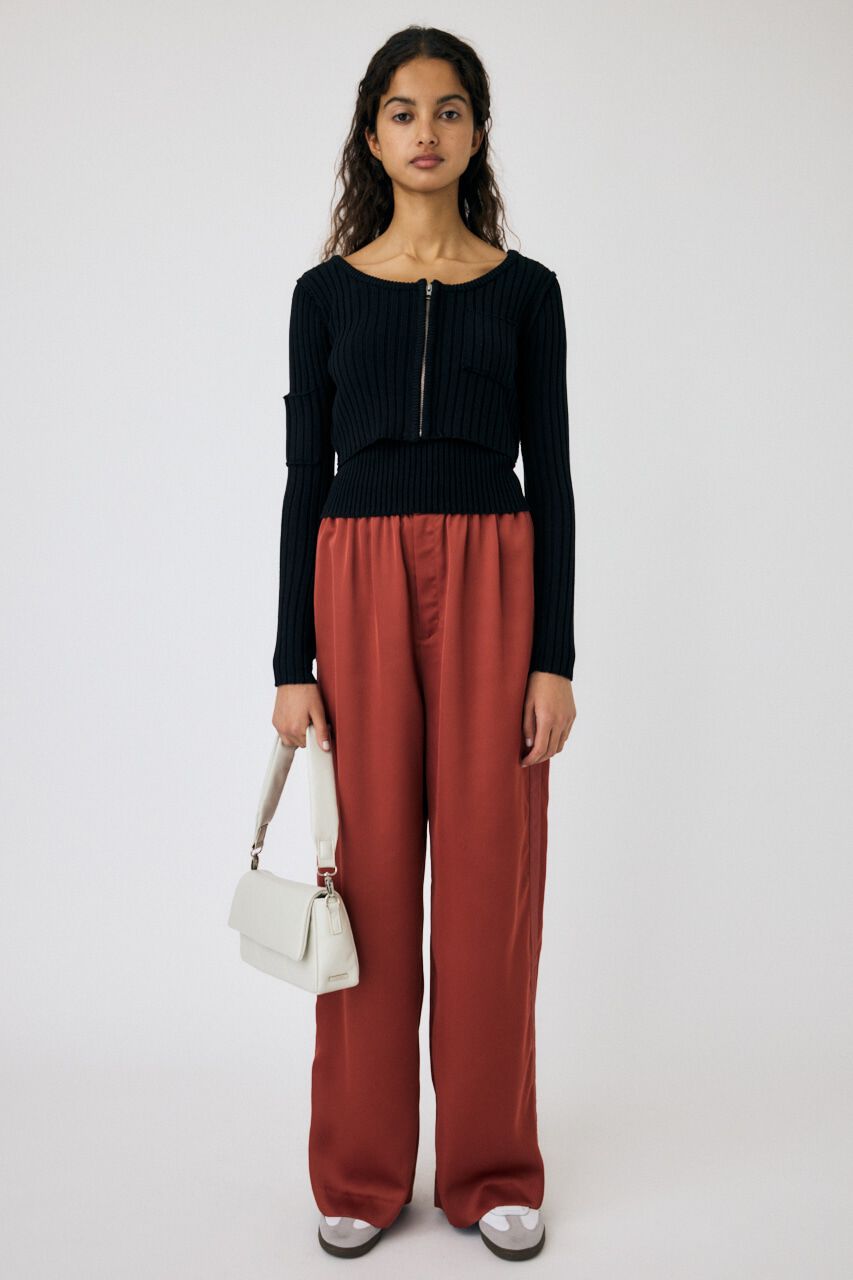 MOUSSY「ZIP UP RIB KNIT カーデ＆タンク」|ニット・セーター|