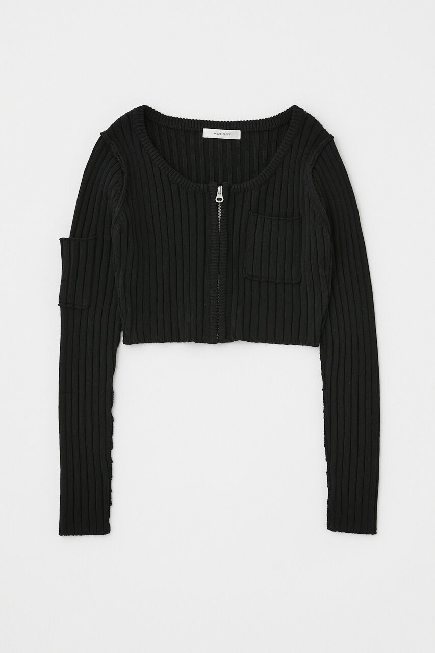 MOUSSY「ZIP UP RIB KNIT カーデ＆タンク」|ニット・セーター|