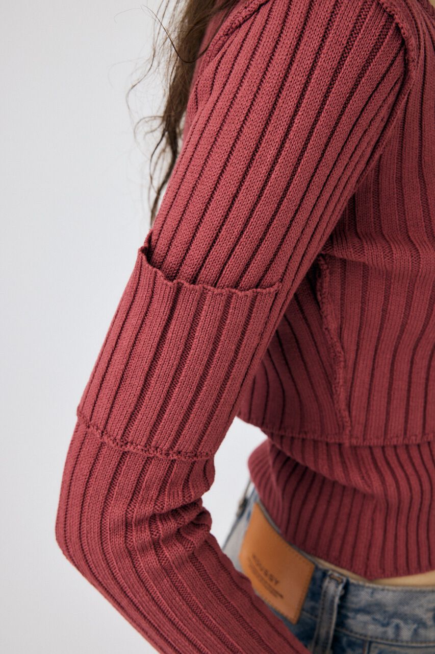 MOUSSY「ZIP UP RIB KNIT カーデ＆タンク」|ニット・セーター|