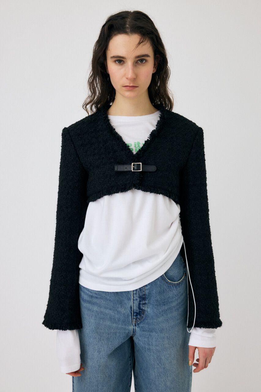 MOUSSY「BELTED TWEED ボレロ」|その他|