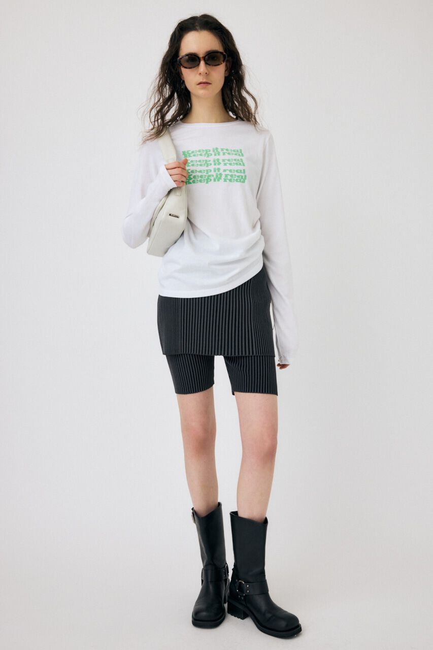 MOUSSY「SIDE GATHER LS Tシャツ」|Tシャツ・カットソー|