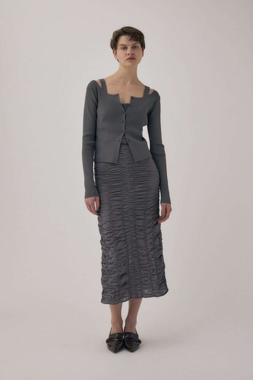 MOUSSY「ﾘｻｲｸﾙﾎﾟﾘｴｽﾃﾙ使用 経年劣化の少ないﾘﾌﾞﾆｯﾄ ｼﾝﾌﾟ  」|ニット・セーター|