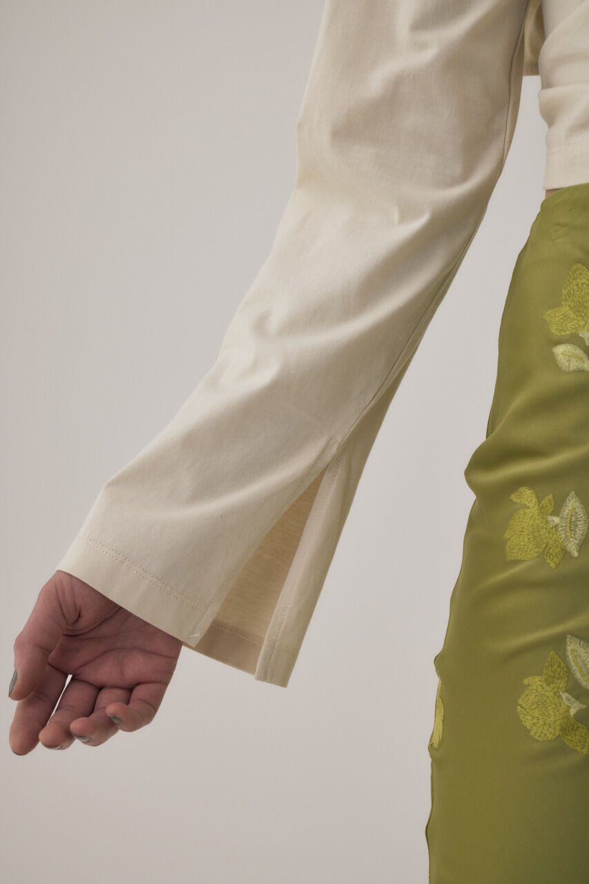 MOUSSY「ｵｰｶﾞﾆｯｸｺｯﾄﾝ使用の少しﾊﾘのあるTｼｬﾂ生地背中で帯を結わ」|Tシャツ・カットソー|