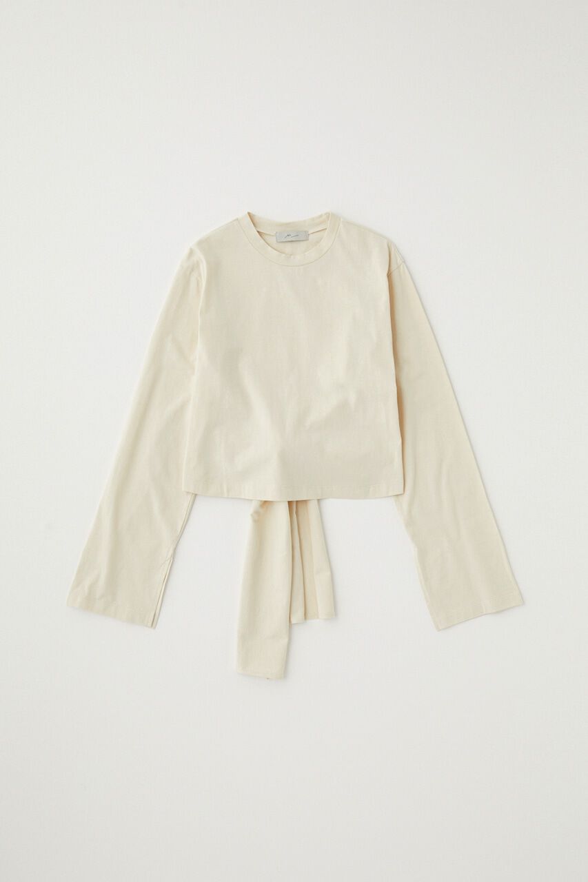 MOUSSY「ｵｰｶﾞﾆｯｸｺｯﾄﾝ使用の少しﾊﾘのあるTｼｬﾂ生地背中で帯を結わ」|Tシャツ・カットソー|