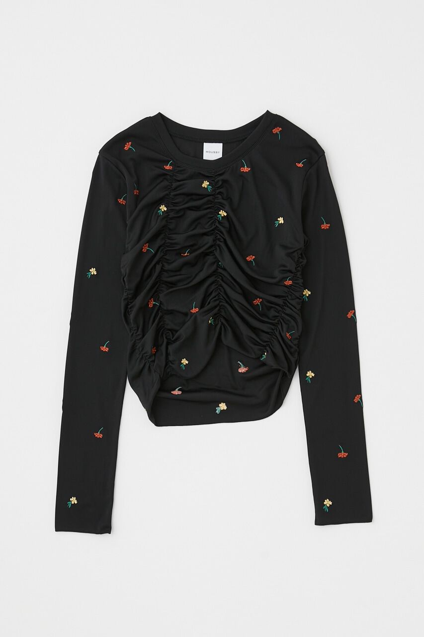 MOUSSY「FLORAL RANDOM GATHER LS Tシャツ」|Tシャツ・カットソー|BLK