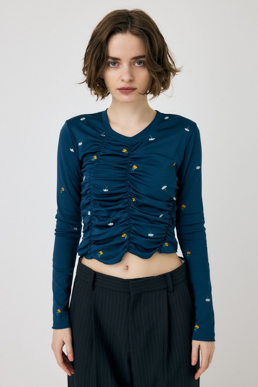 MOUSSY「FLORAL RANDOM GATHER LS Tシャツ」|Tシャツ・カットソー|