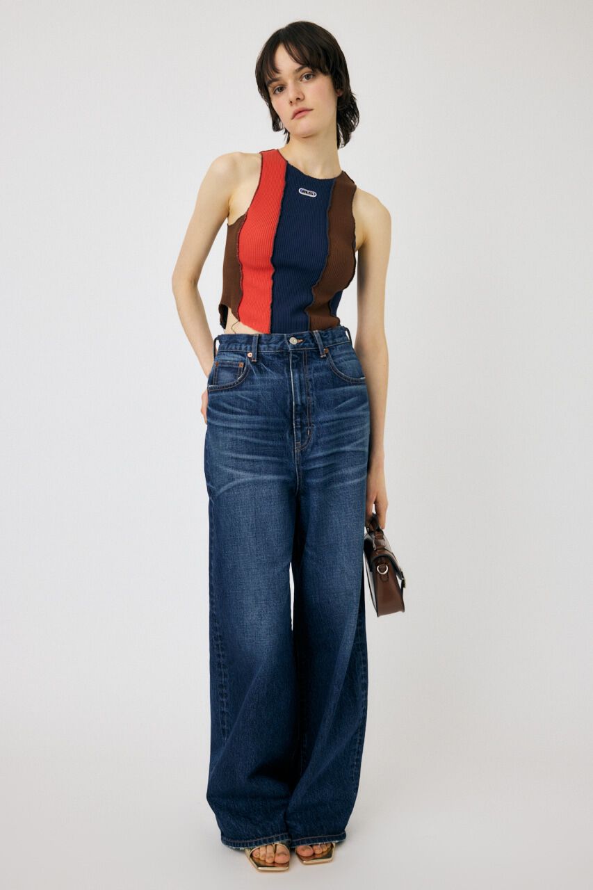 MOUSSY「LOW CROTCH BAGGY」|デニム|BLU