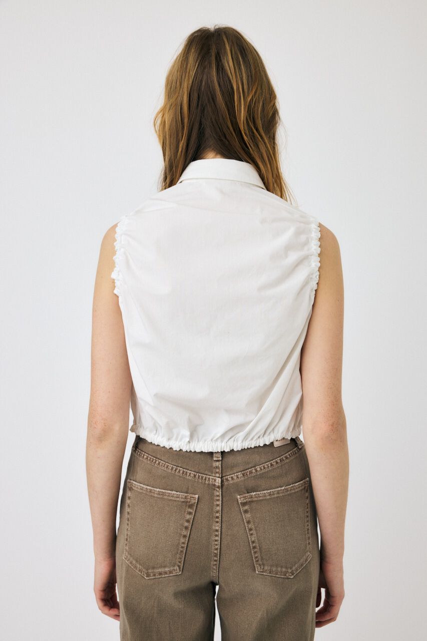 MOUSSY「GATHER SLEEVELESS シャツ」|シャツ・ブラウス|