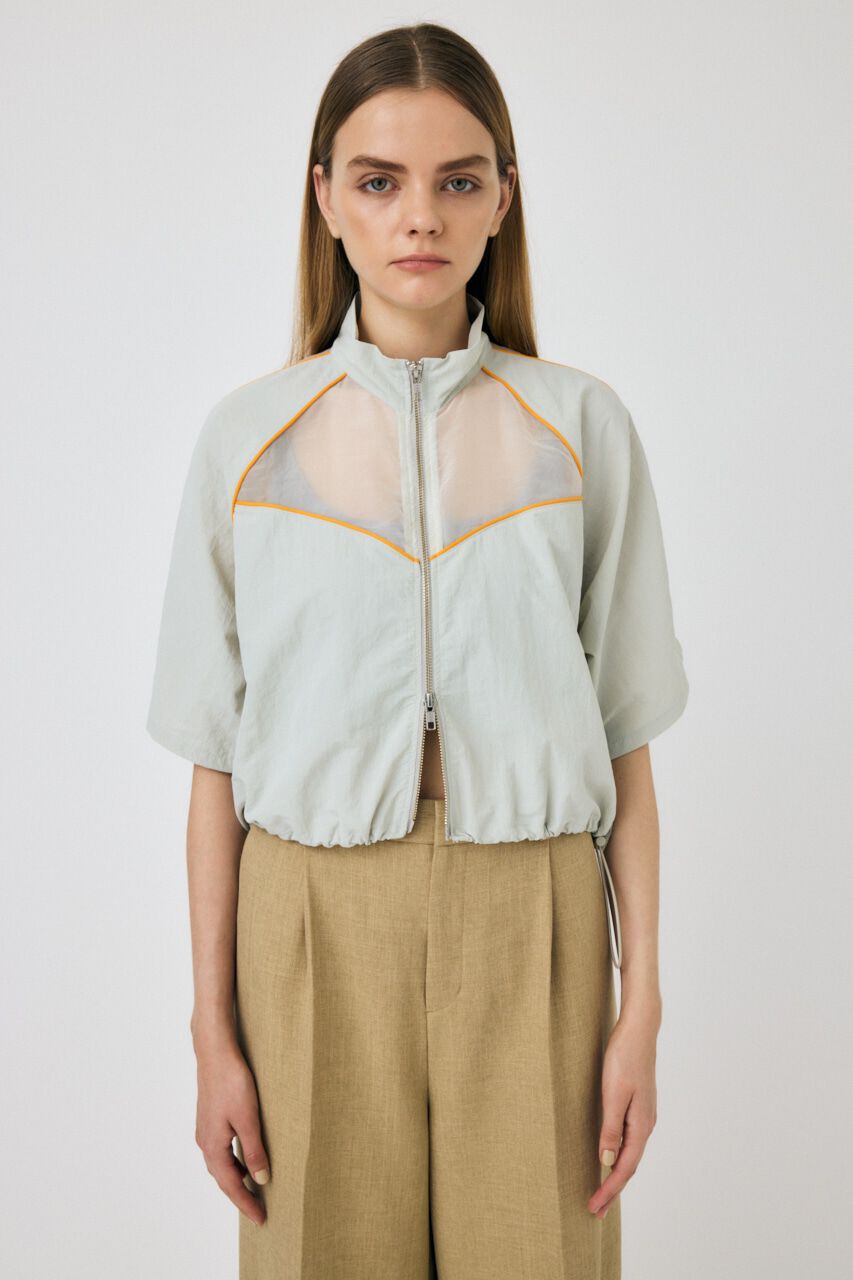 MOUSSY「PIPING HALF SLEEVE トラックジャケット」|Tシャツ・カットソー|