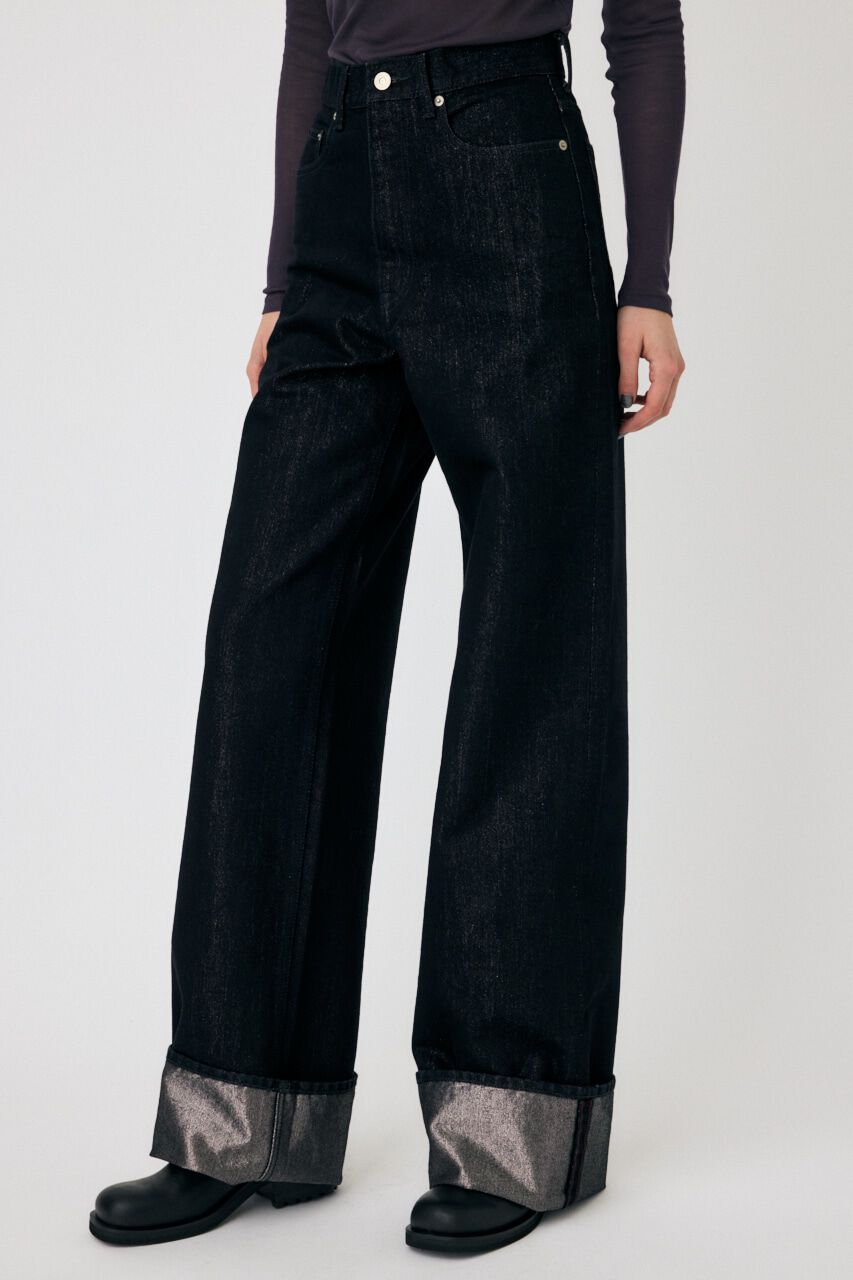 MOUSSY「GLITTER DENIM WIDE STRAIGHT」|デニム|