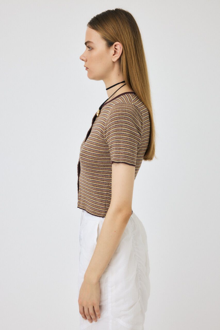 MOUSSY「THIN BORDER カーディガン」|カーディガン|