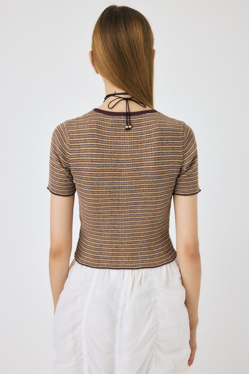 MOUSSY「THIN BORDER カーディガン」|カーディガン|