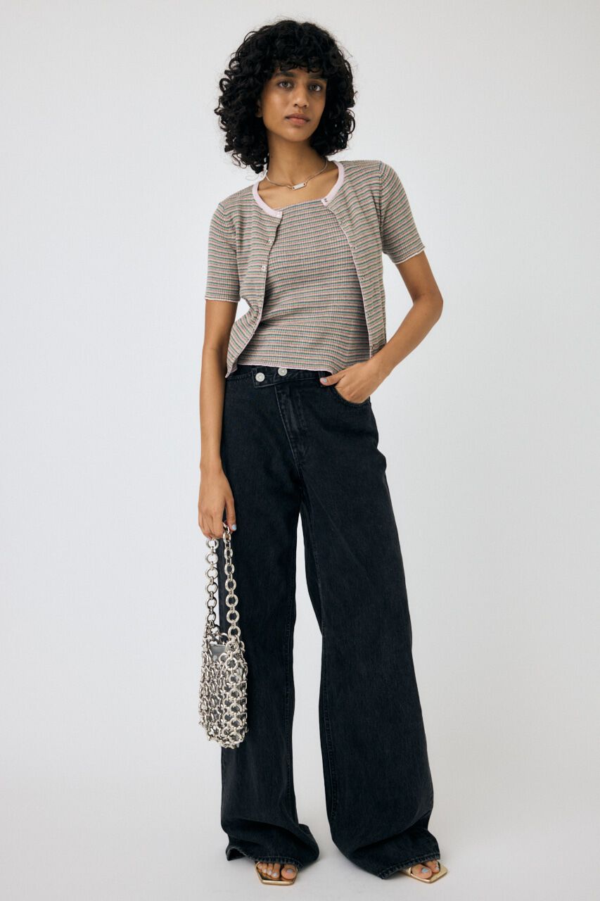 MOUSSY「THIN BORDER カーディガン」|カーディガン|