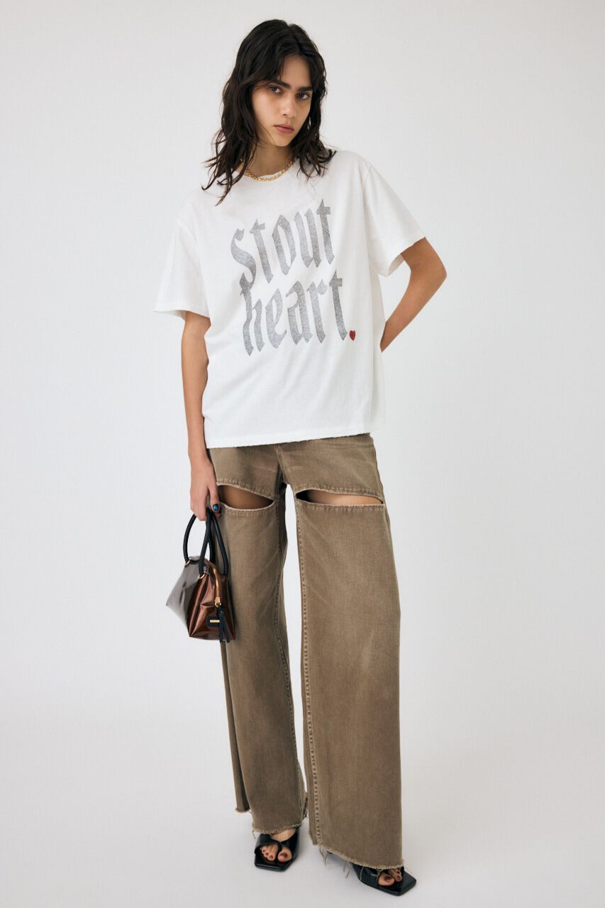 MOUSSY「GLITTER DAMAGE シャツ」|Tシャツ・カットソー|