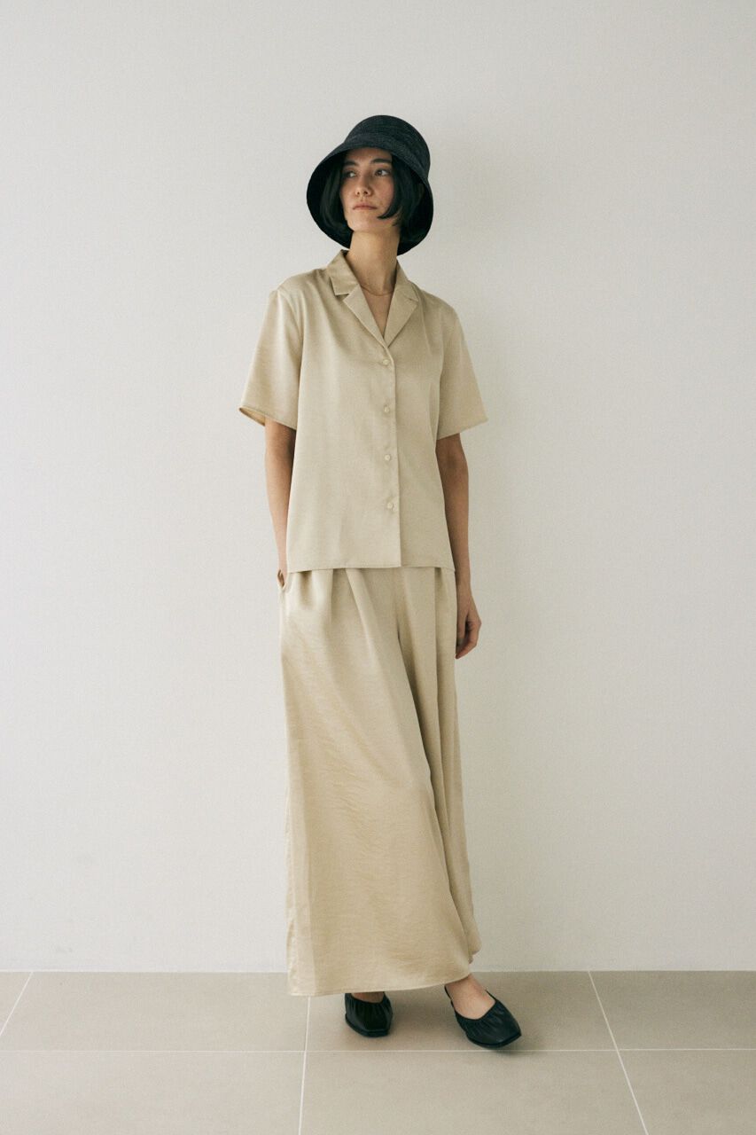 MOUSSY「リサイクルポリエステル使用　フレア分量たっぷりのサテンパンツ」|その他|