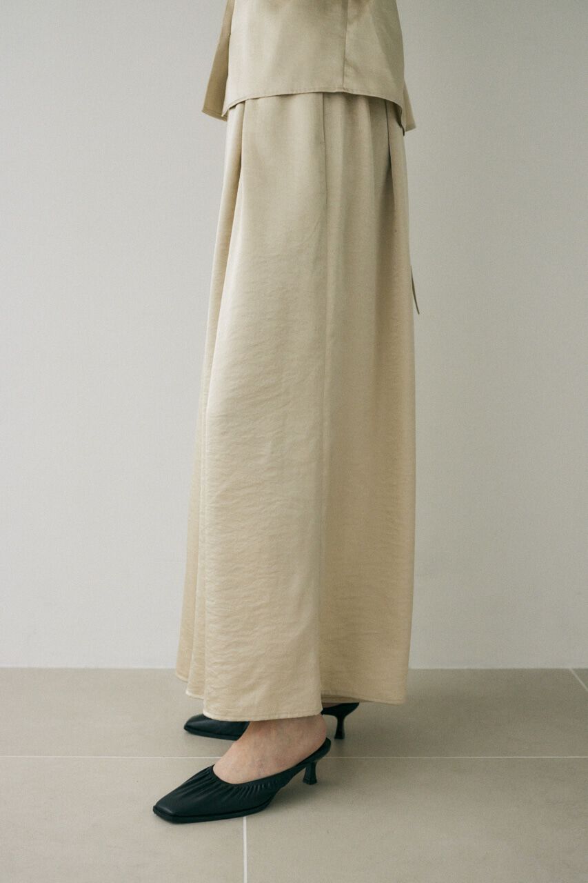 MOUSSY「リサイクルポリエステル使用　フレア分量たっぷりのサテンパンツ」|その他|