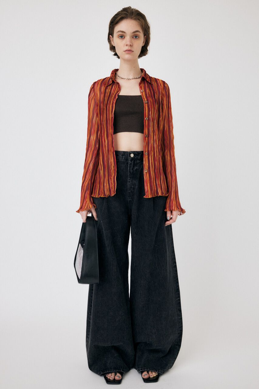 MOUSSY「WAVY TUCK BAGGY」|デニム|
