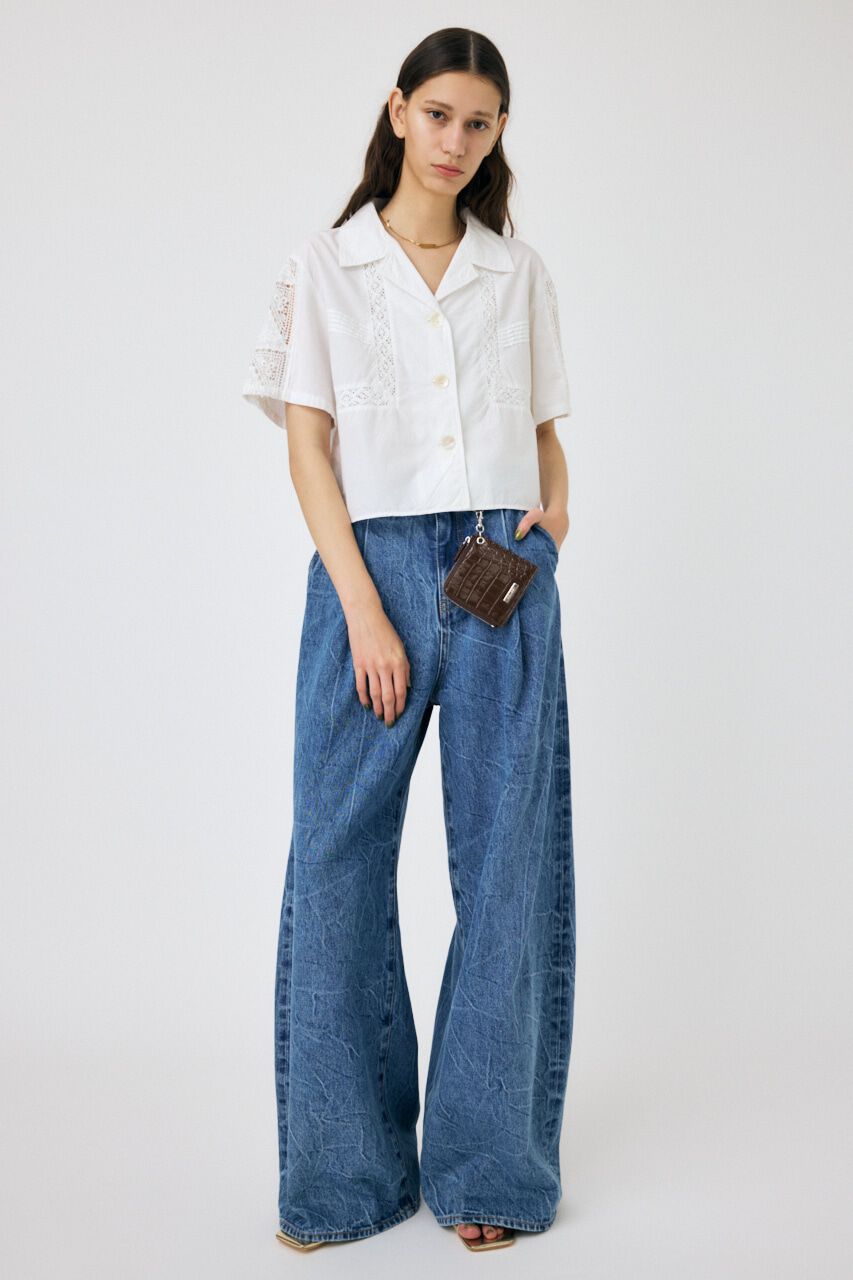 MOUSSY「WAVY TUCK BAGGY」|デニム|