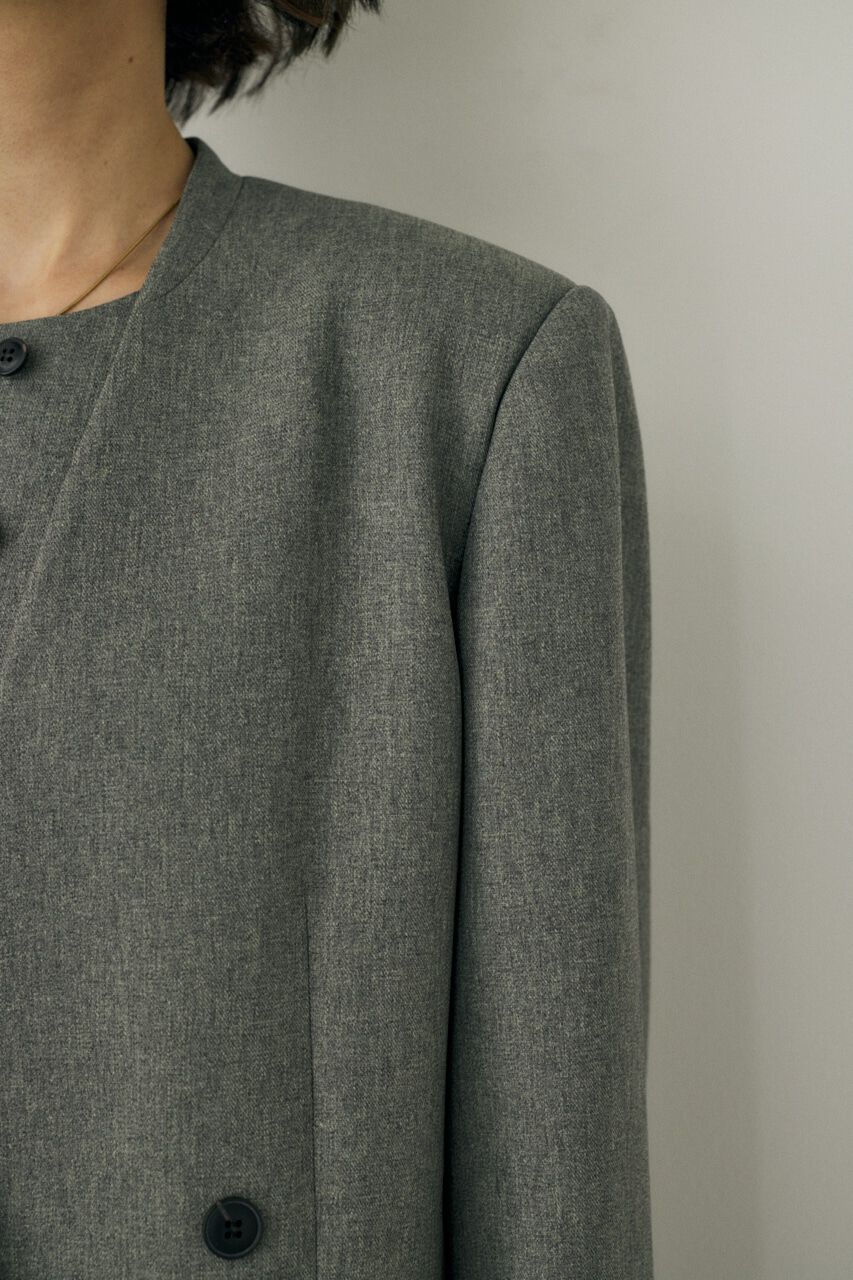 MOUSSY「シーズンレスノーカラージャケット　リサイクルポリエステル使用」|その他|