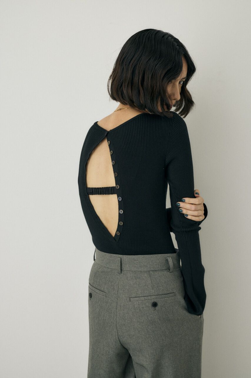 MOUSSY「ニットボディスーツ　オーガニックコットン&times;再生繊維混」|ニット・セーター|