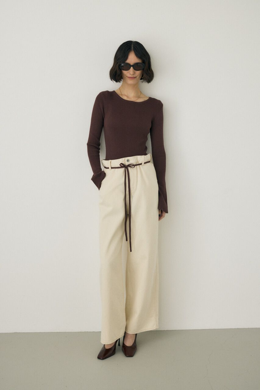 MOUSSY「ニットボディスーツ　オーガニックコットン&times;再生繊維混」|ニット・セーター|