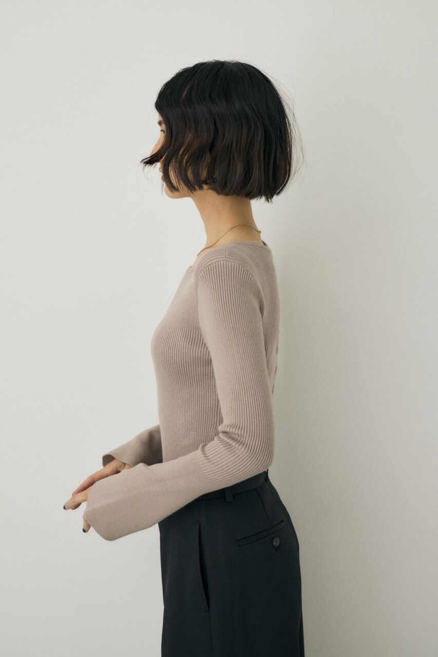 MOUSSY「ニットボディスーツ　オーガニックコットン&times;再生繊維混」|ニット・セーター|