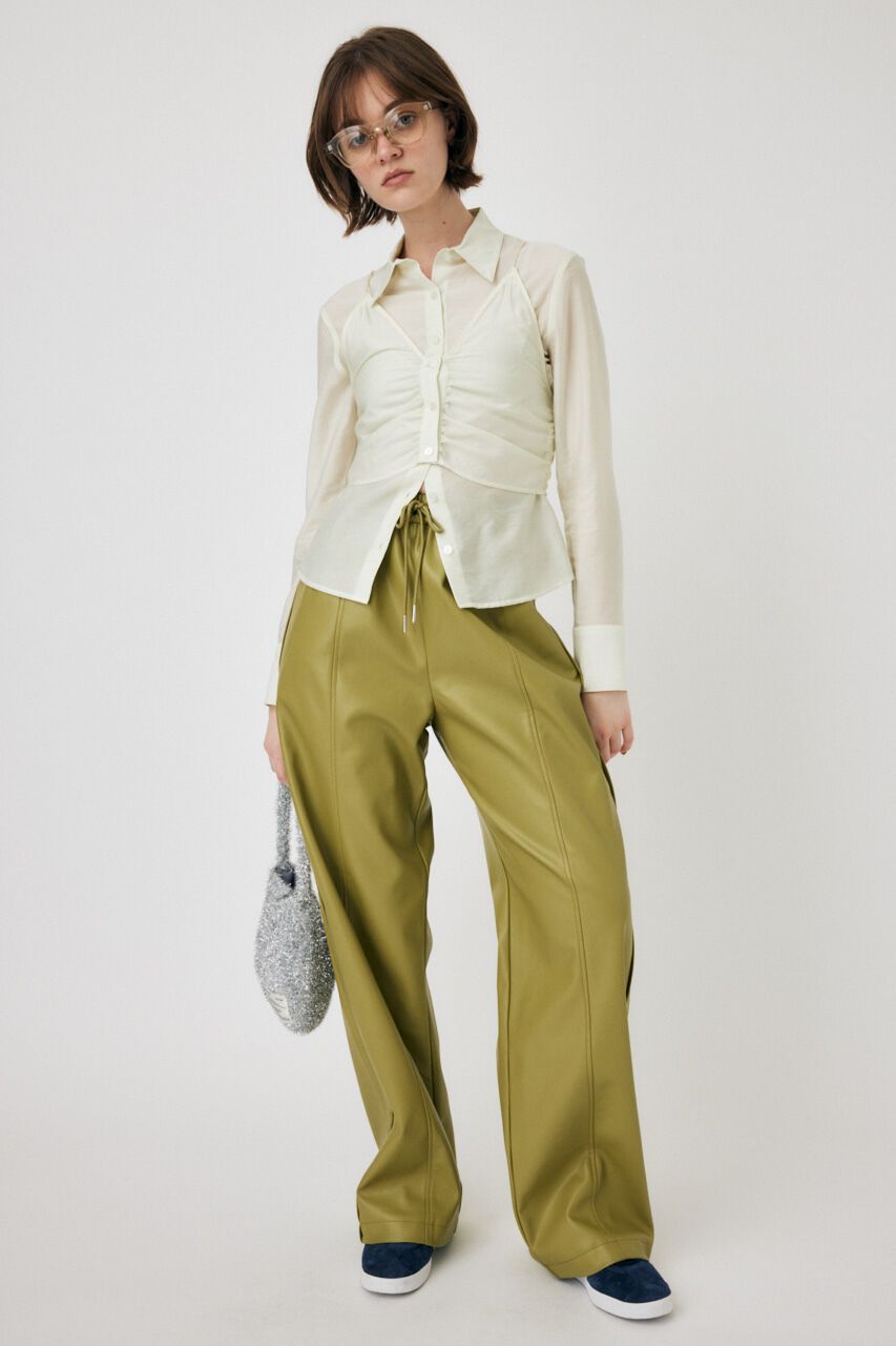 MOUSSY「F/LEATHER TRACK パンツ」|その他|