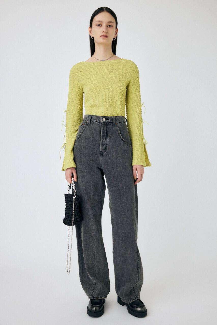 MOUSSY「SLEEVE RIBBON トップス」|Tシャツ・カットソー|