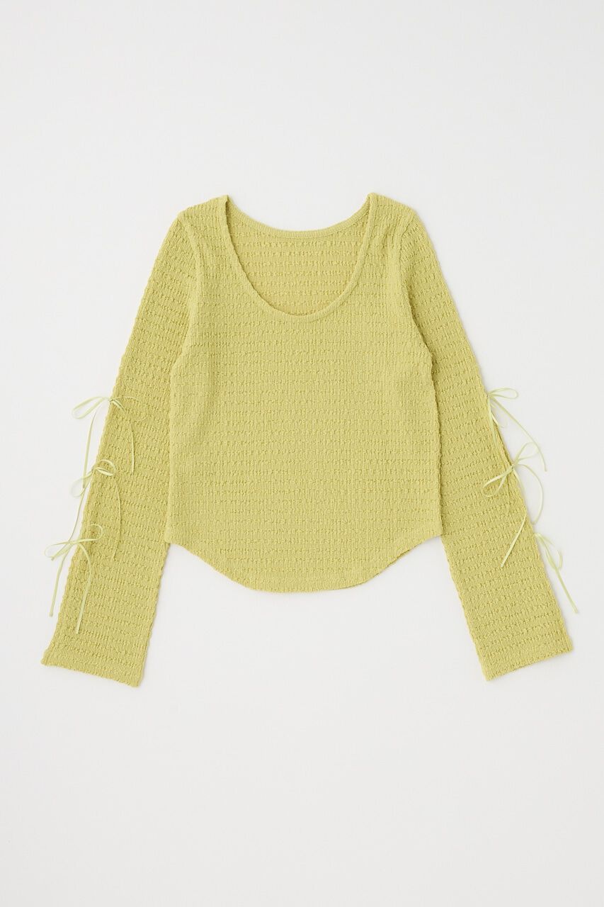 MOUSSY「SLEEVE RIBBON トップス」|Tシャツ・カットソー|