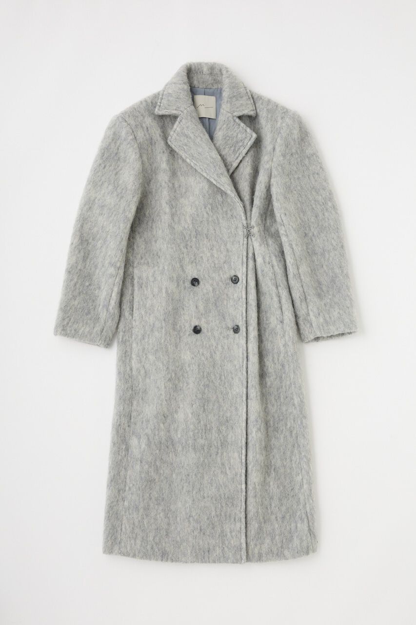 MOUSSY「シャギーロングコート リサイクルポリエステル&times;ウール混」|その他|