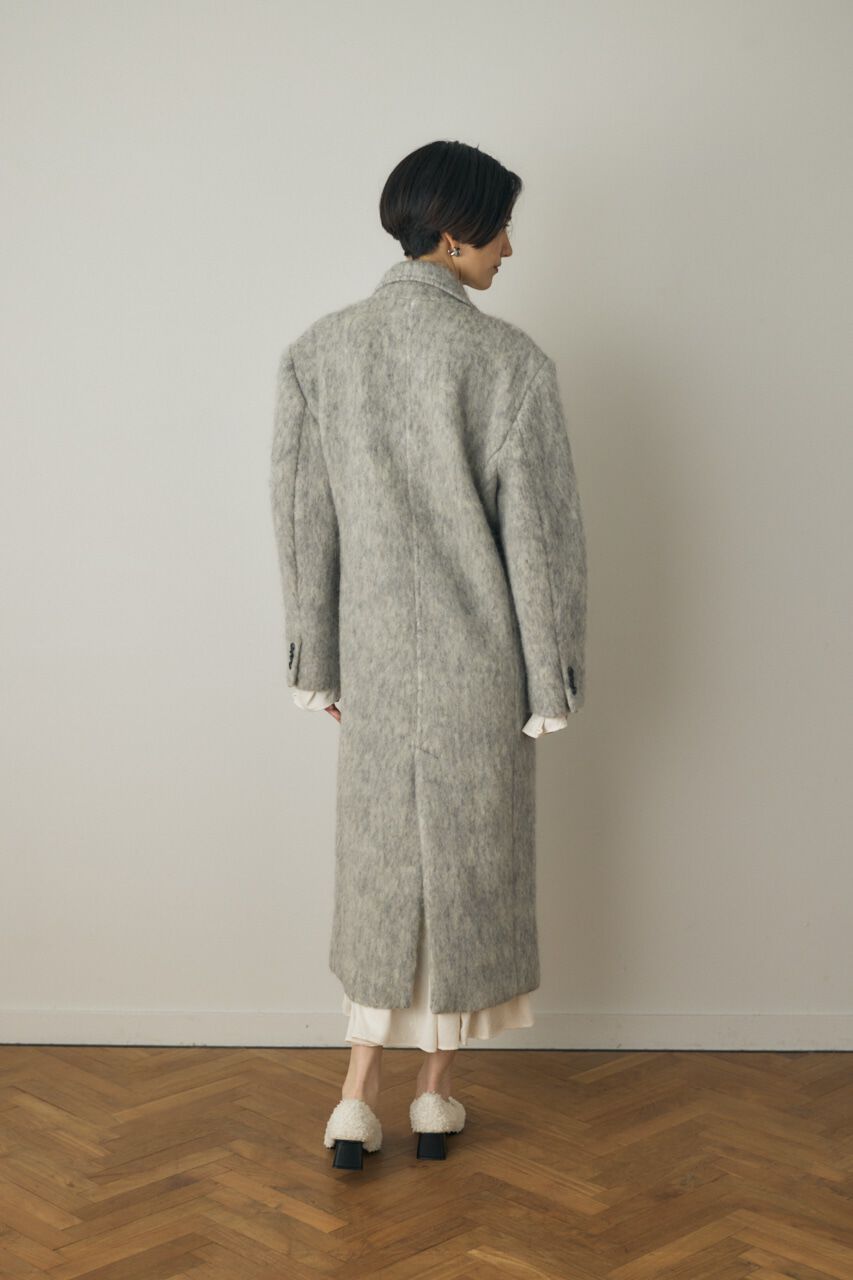 MOUSSY「シャギーロングコート リサイクルポリエステル&times;ウール混」|その他|